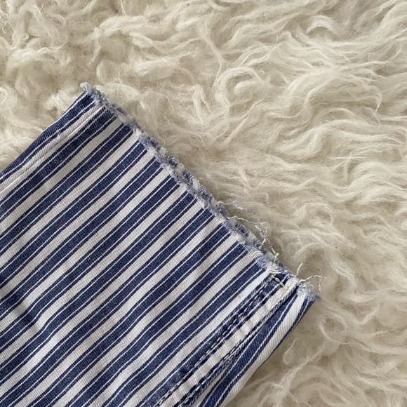 Zara Stripped Raw Edge Jeans - Picture 8 of 9